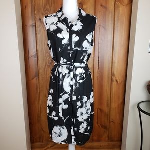 NY Collection Floral Shirt Dress or Duster Vest size Large